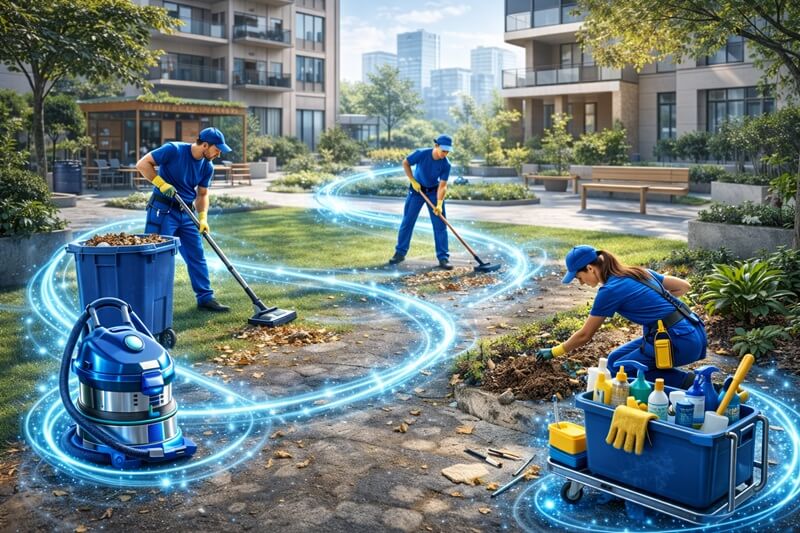 ეზოს დალაგება